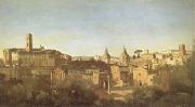 Jean Baptiste Camille  Corot The Forum Seen from the Farnese Gardens (mk05) France oil painting reproduction